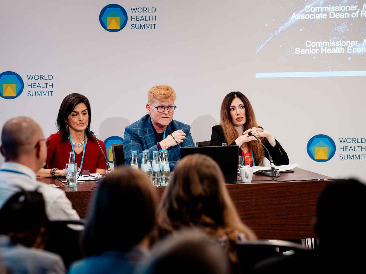 Rebecca K. Ivic speaking on a World Health Summit panel